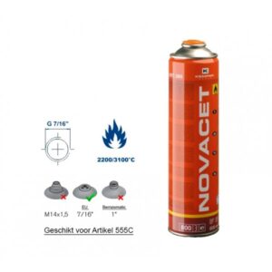 Novacet wegwerp cilinder Mixgas voor hardsoldeerset 555C 7 16 EU